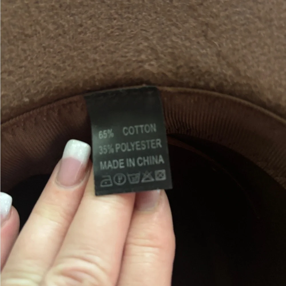 Wide Brim Fedora Hat for Women or‎ Men Brown Woolen Felt Hat Panama Jazz Cap